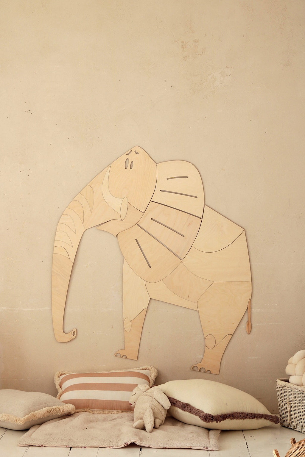 Safari Elephant – Wooden Wall Decoration